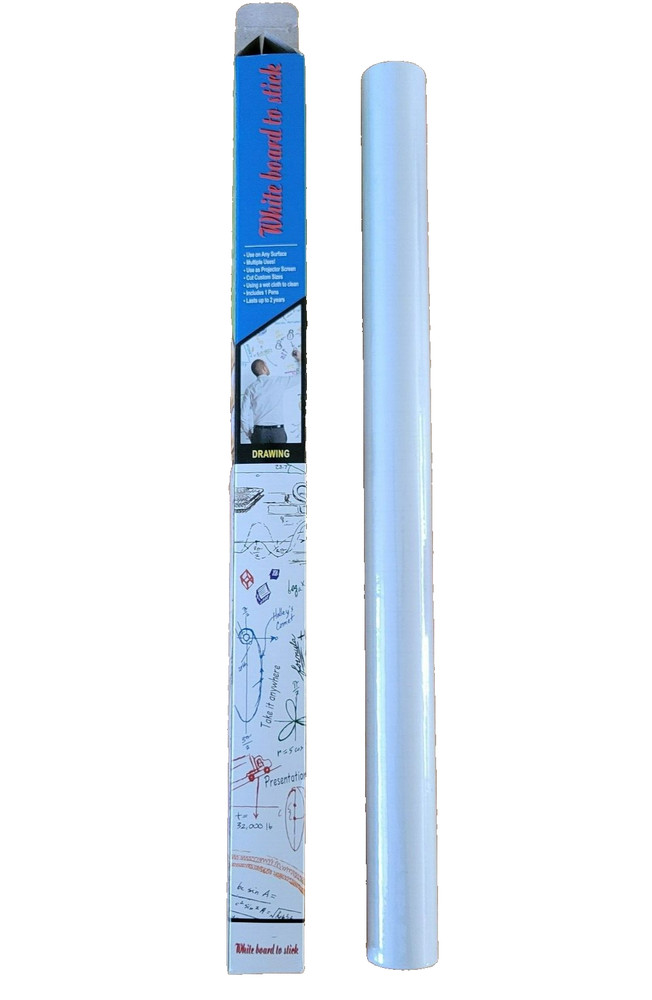 White Board Peel Stick & Write White Board 17.7"x78.7" Durable Multi Surface New