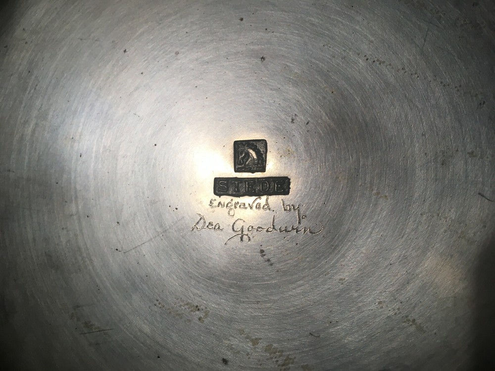 STEDE ENGRAVED PLATE 10" ENGRAVED BY DEA GOODWIN / WRONGWAY052