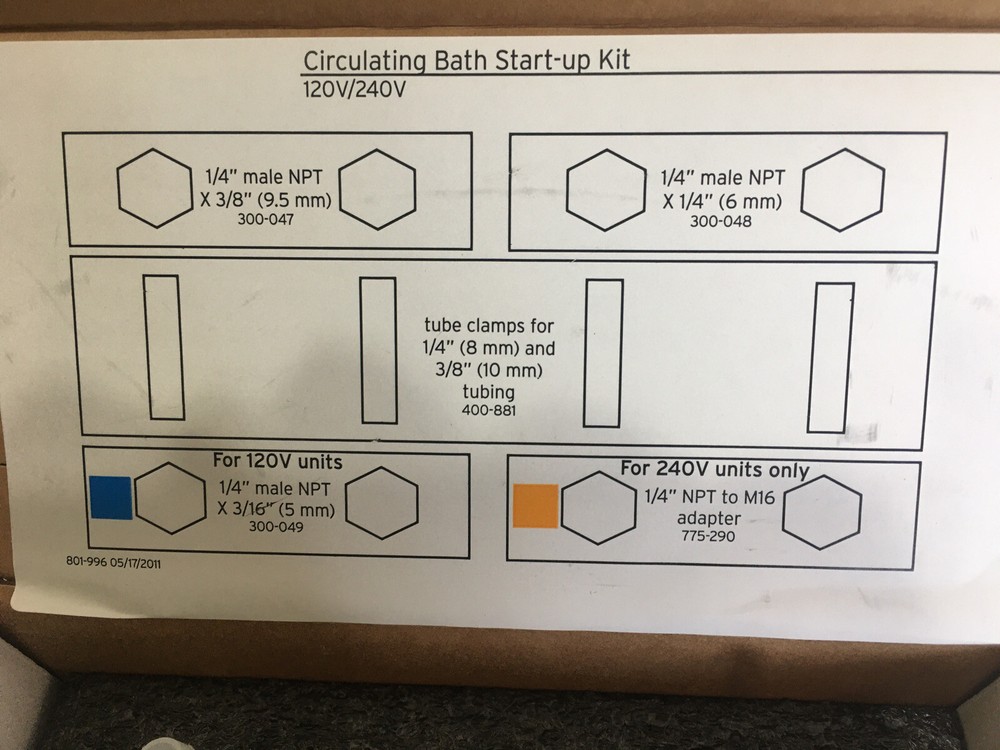 Circulating Bath Start Up Kit Part #510-736