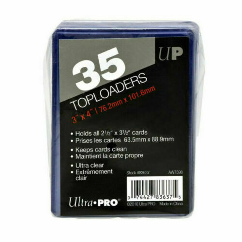 (35) Ultra-Pro 3x4 Regular 35pt Trading Card Toploaders Rigid Cases Top Loaders