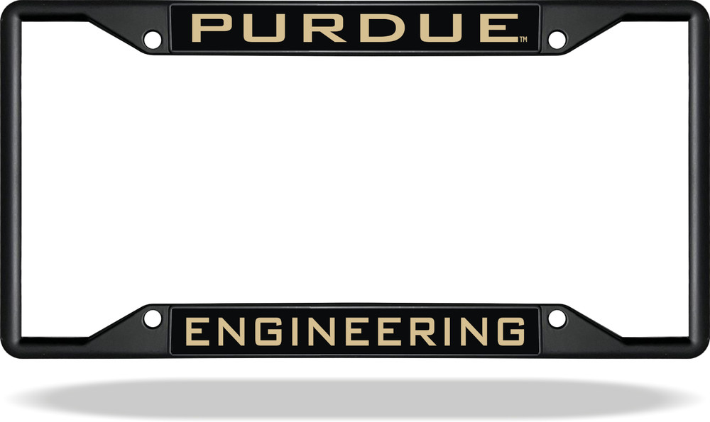 Purdue ENGINEERING Black License Plate Frame