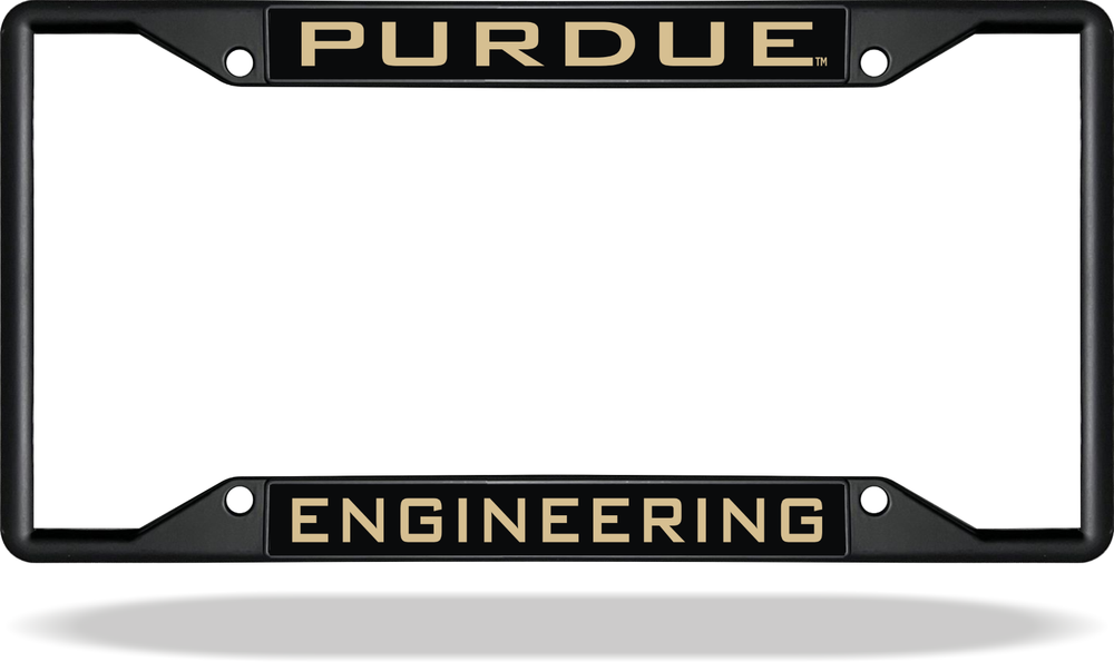 Purdue ENGINEERING Black License Plate Frame