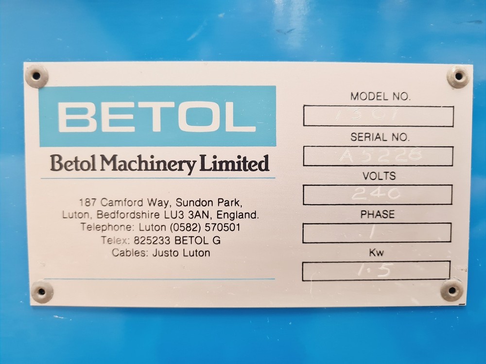 Betol Granualator Lab Model 1307