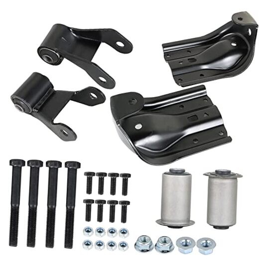 Rearward Leaf Spring Shackle Bracket Hanger Repair Kit Replacement for Chevy