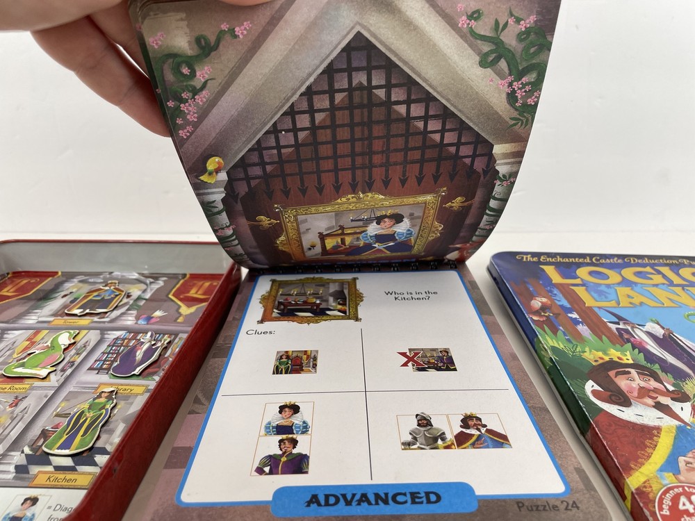 Brainwright Logic Land The Enchanted Castle Deduction Puzzle Game Tin Ages 8+
