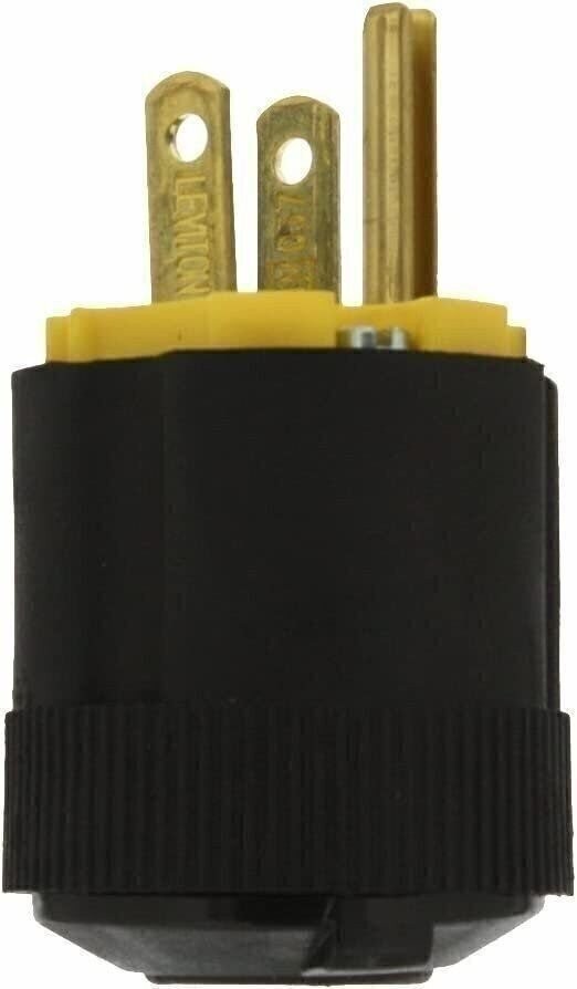 Leviton 113 15 Amp, 125 Volt, Grounding Plug, Black
