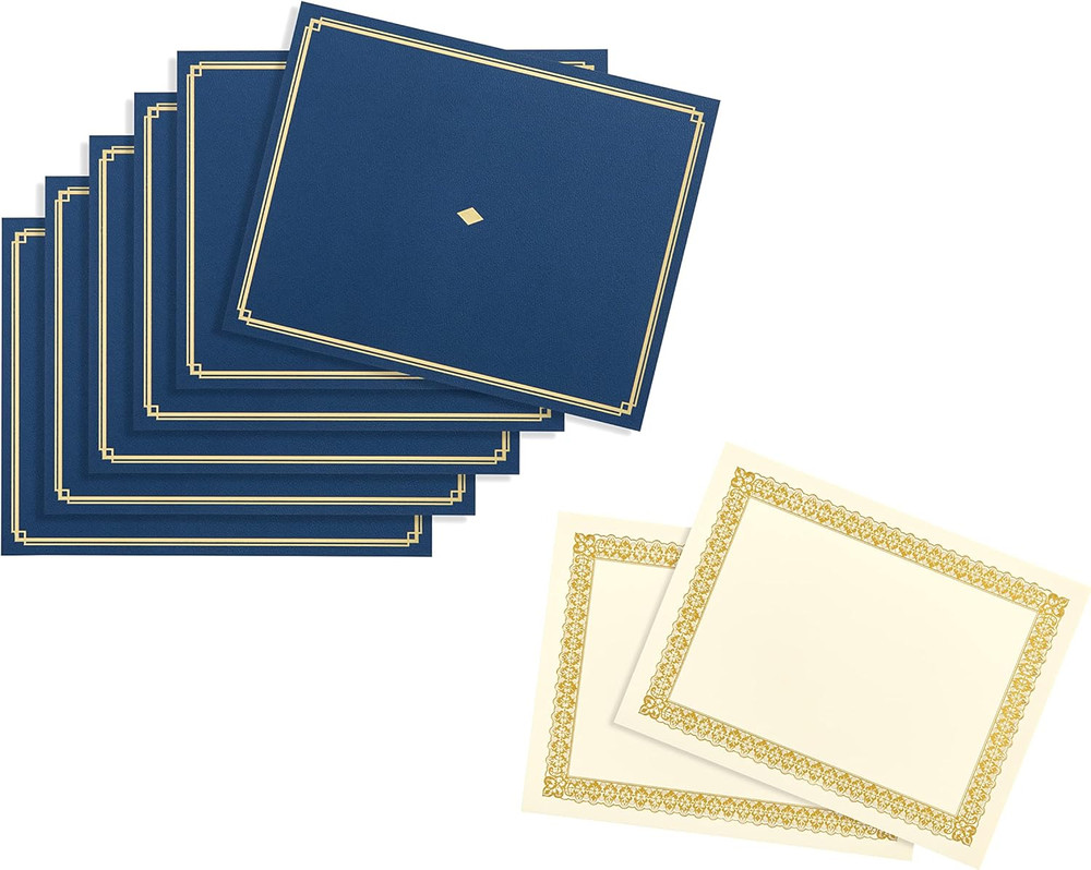 Certificate Kit, Includes 60 Blue Certificate Holders and 60 Gold Foil Certifica