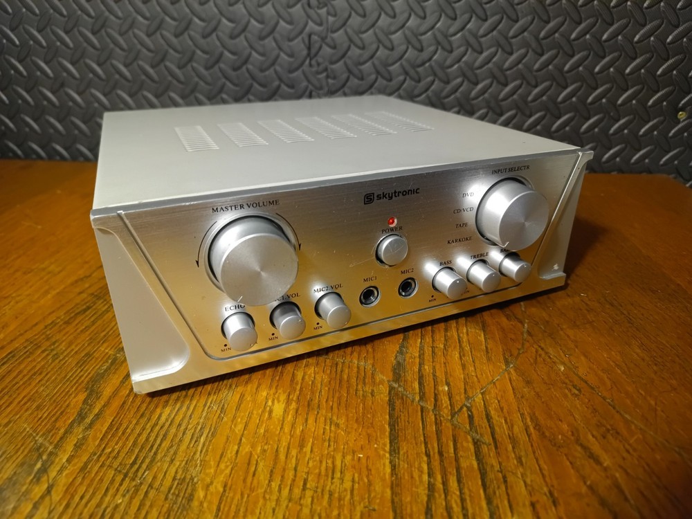 Skytronic Integrated Amplifier Hifi Separate With Karaoke Mic Inputs Working