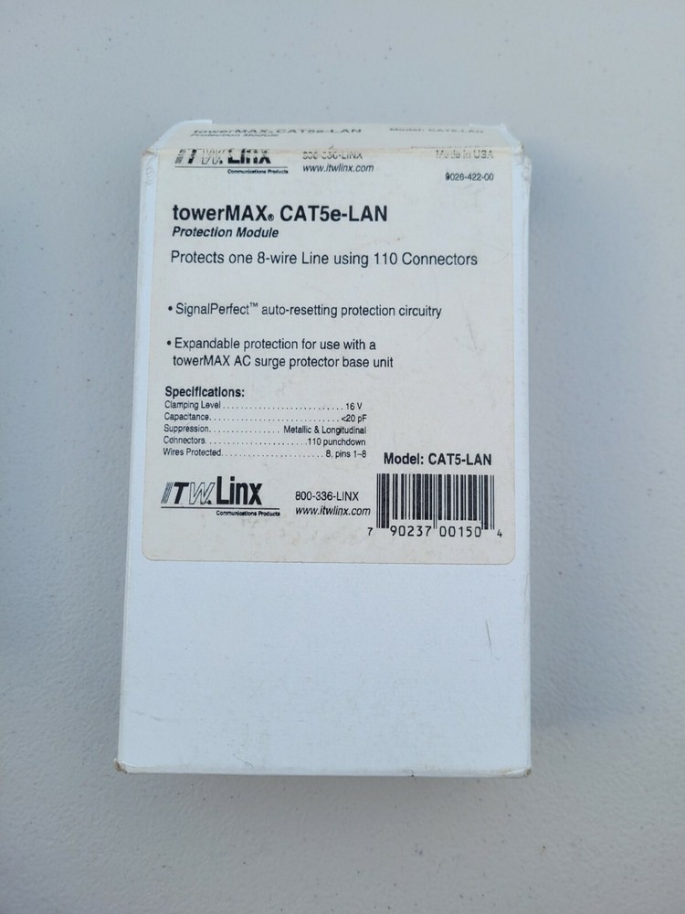 New in Box ITW TowerMax CAT5e-LAN Network Protector