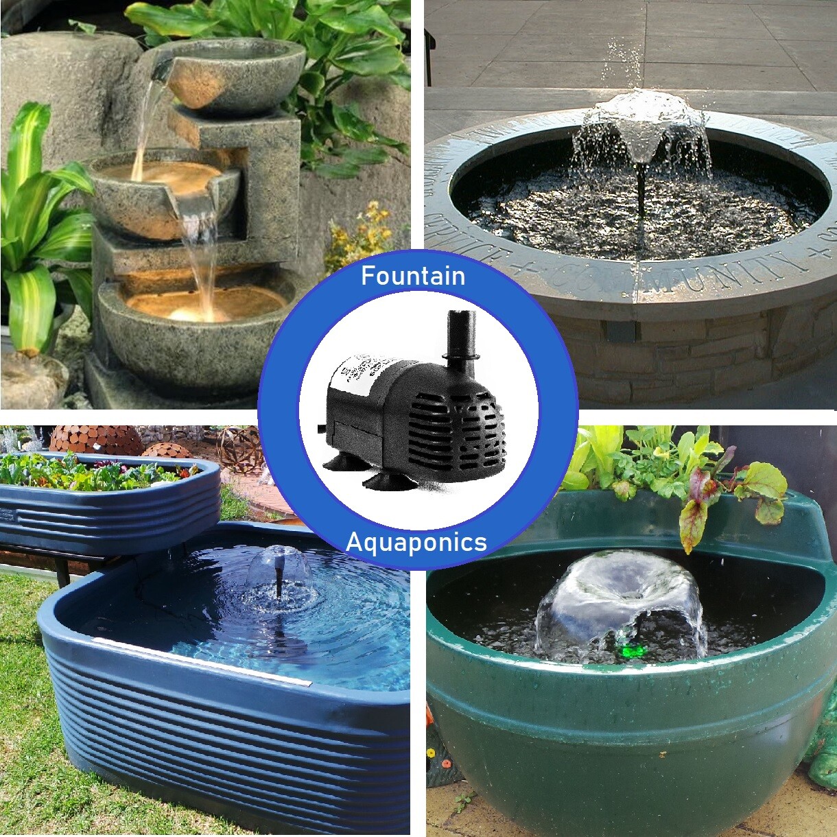 AEO 12V - 24V DC Brushless Submersible Water Pump, 196GPH (1 Pack)