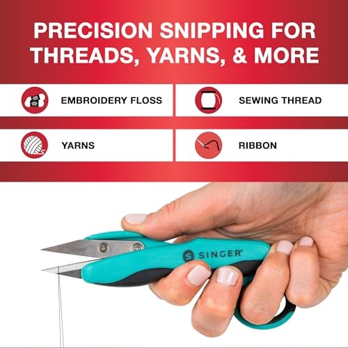 SINGER 00564 ProSeries Thread Snips, 5-Inch,Teal
