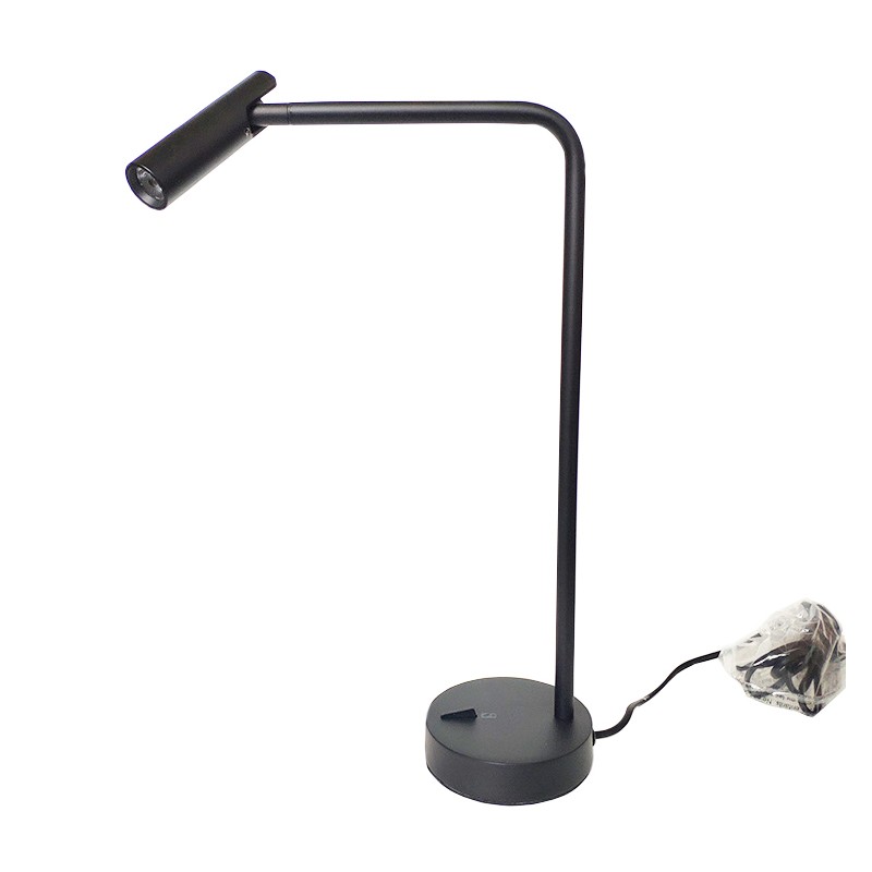 3W LED Desk Reading Light Bedroom Bedside Lamp Switch Plug Table Study Lighting