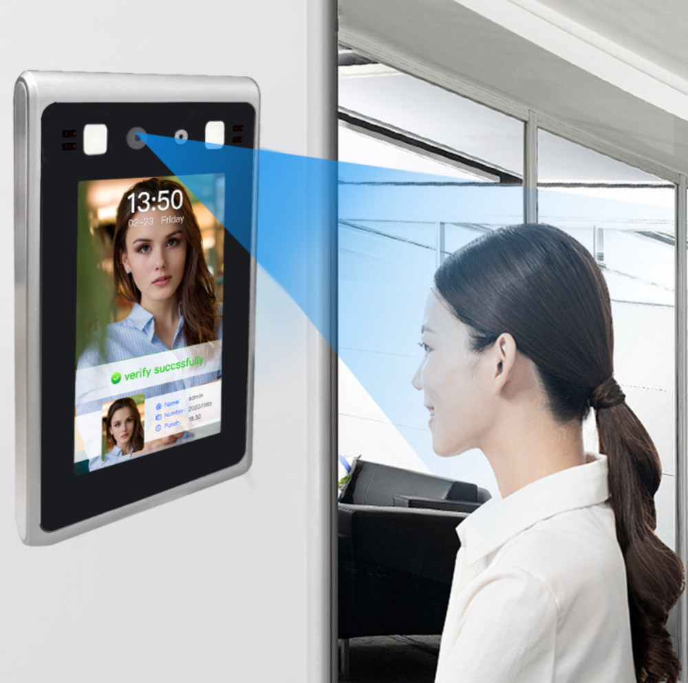 Jaemont 4.3 Inch Biometric Time Clock Face Recognition Time Attendance
