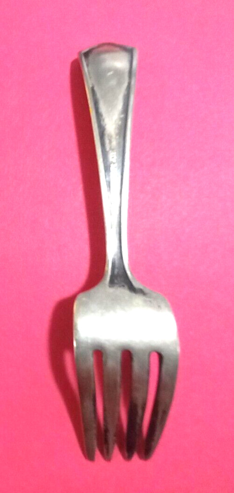 Vintage Bride Silver Plate Child's Fork 4"