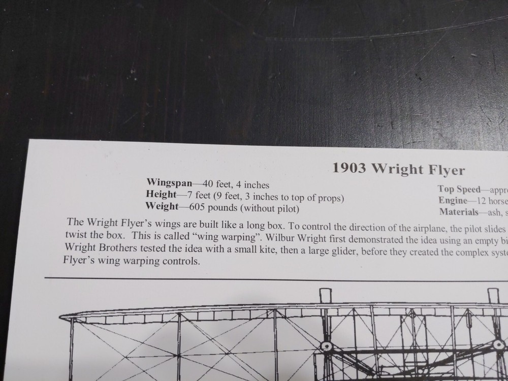 1903 Wright Flyer Brochure