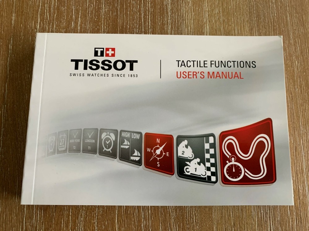 NEW TISSOT T-TOUCH WATCH TACTILE FUNCTION OPERATING INSTRUCTIONS MANUAL BOOKLET