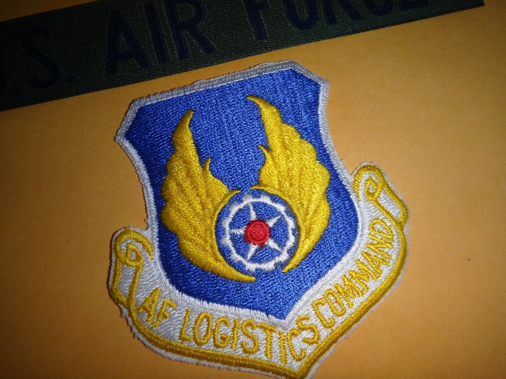 USA Flag Patch + US AIR FORCE Pocket Tape + AF LOGISTICS COMMAND Patch