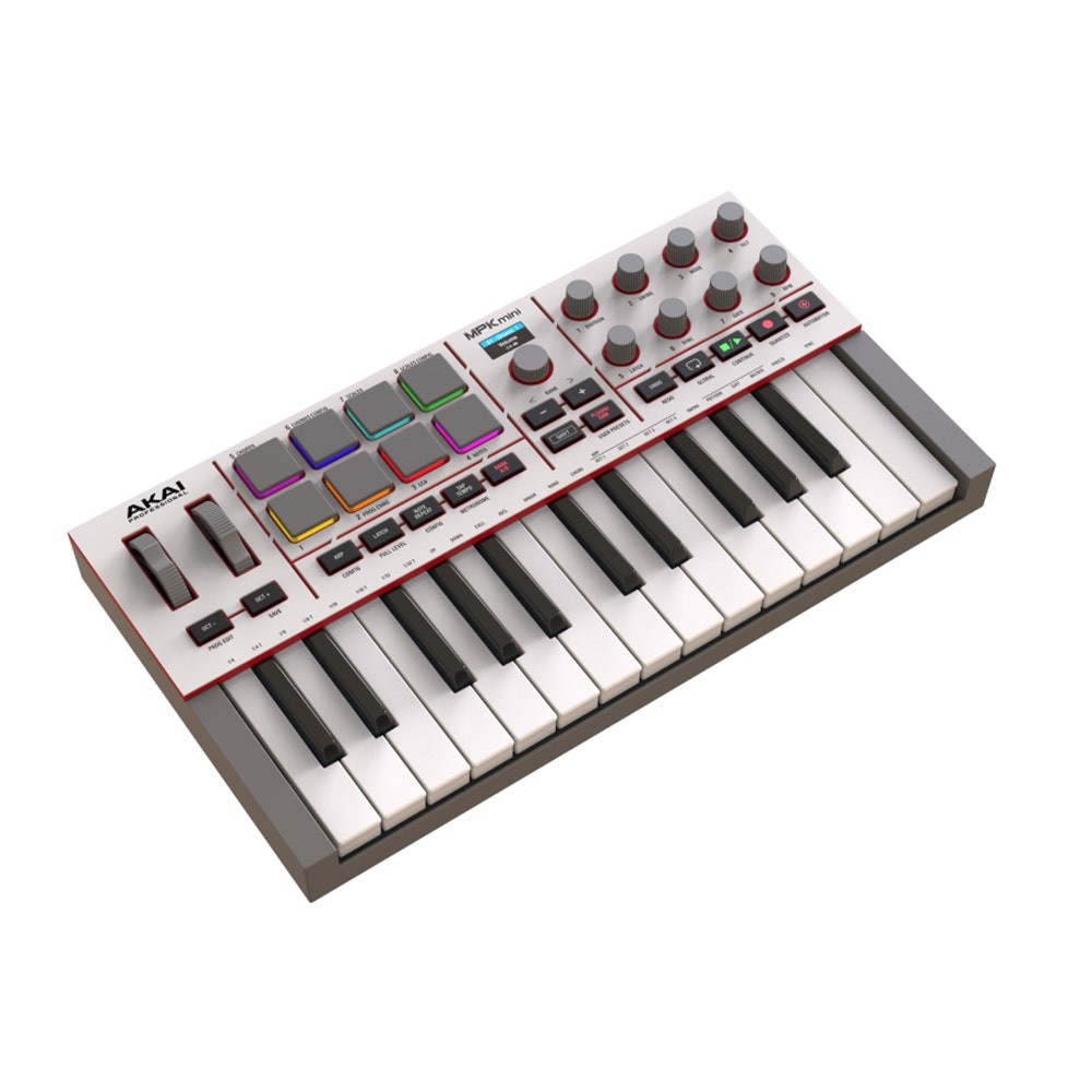 Akai Professional MPK Mini IV Compact 25-Key MIDI Controller Keyboard, White