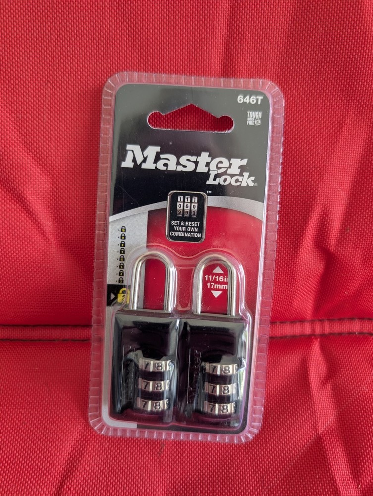 Set Of 2 Masterlock 646T Combination Locks