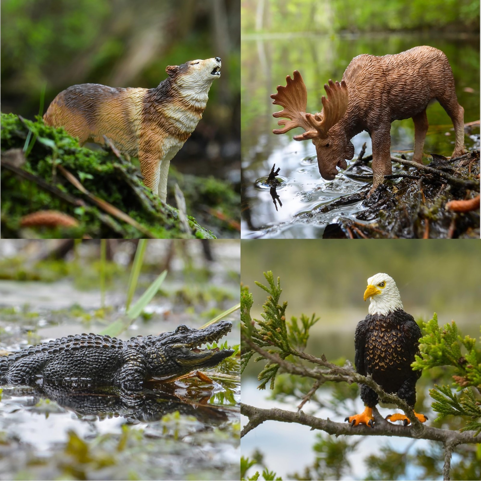 Toymany Forest Animal Figurine Playset Collectible Toy Set