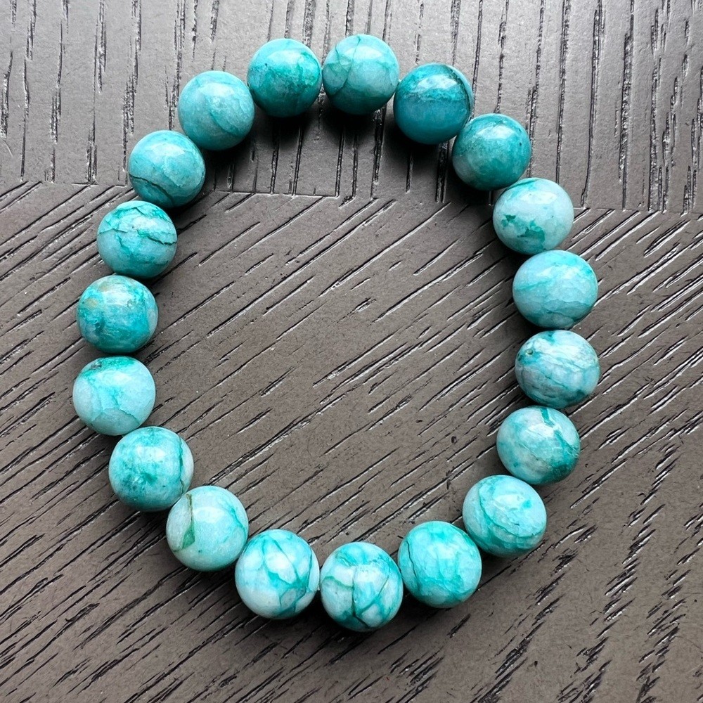 Chrysocolla bracelet 10mm 6.5’
