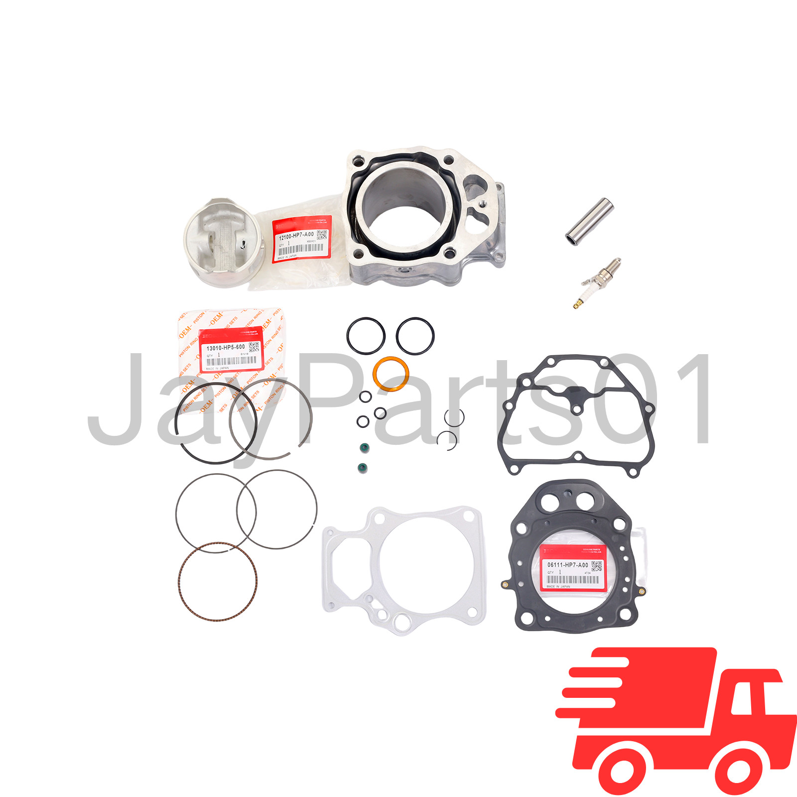 12100-HP7-A00 FOR TRX420 RANCHER HONDA 2009-2024 TOP END KIT W/ CYLINDER OEM