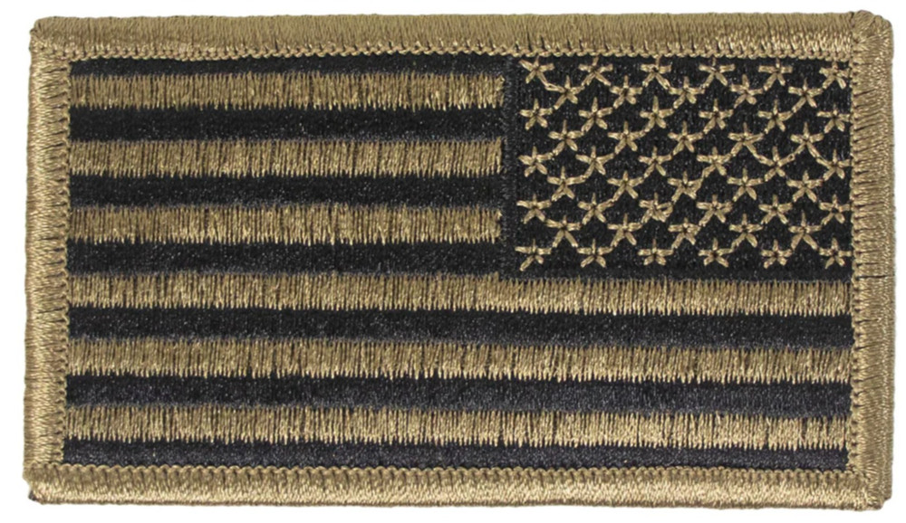 1 US Military Hook Reverse US Flag Patch Camouflage OCP 2F3