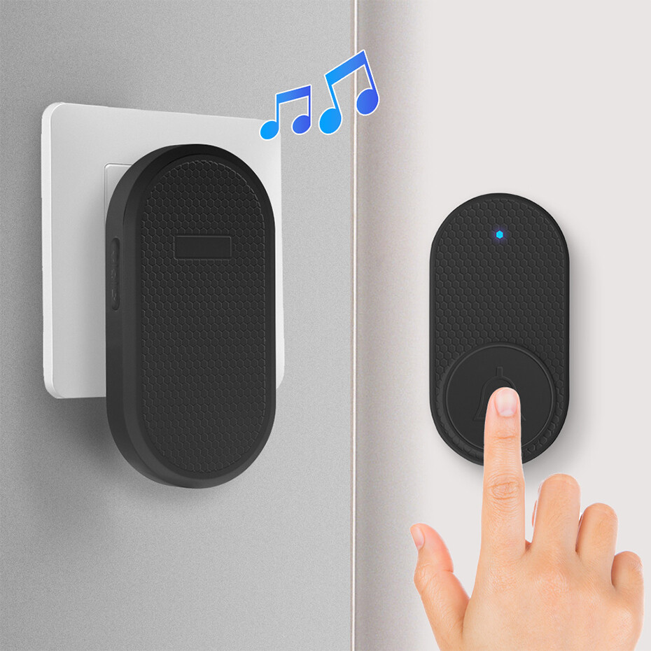 1000FT Wireless Doorbell Waterproof 2 Plugin Receiver Adjustable Volume 33 Chime