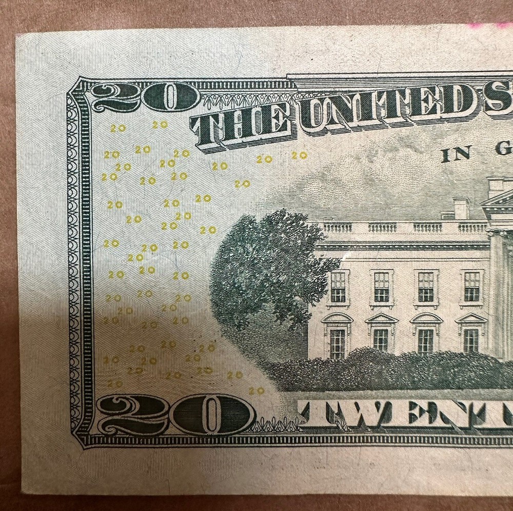 $20 BILL INK SMEARS ERROR RARE