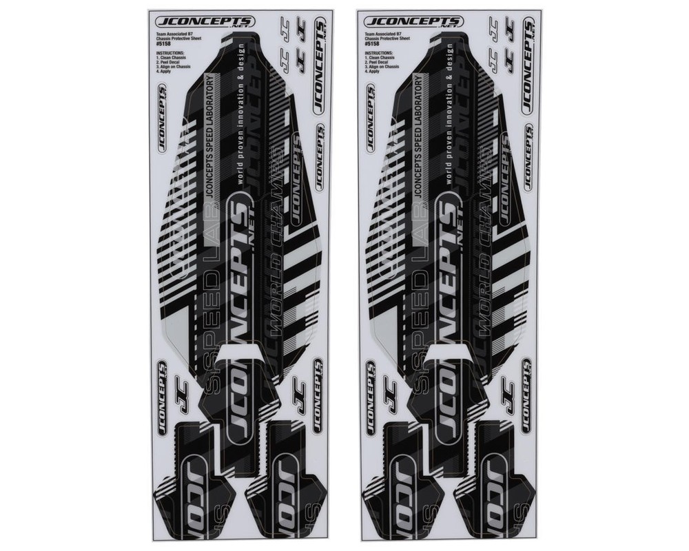 JConcepts RC10B7 Precut Chassis Protective Sheets (2) [JCO5158]