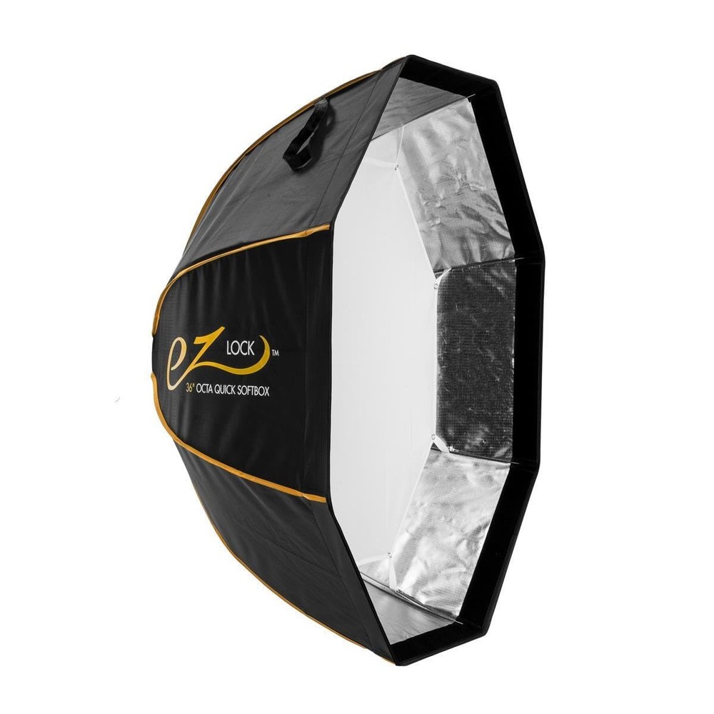 Glow EZ Lock 36" Octa Small Quick Softbox, Eight-Sided black, silver