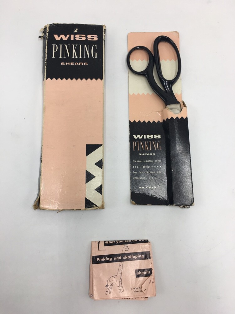 Vintage WISS Pinking Shears CB-9 w/ Original Box / Packaging & Insert