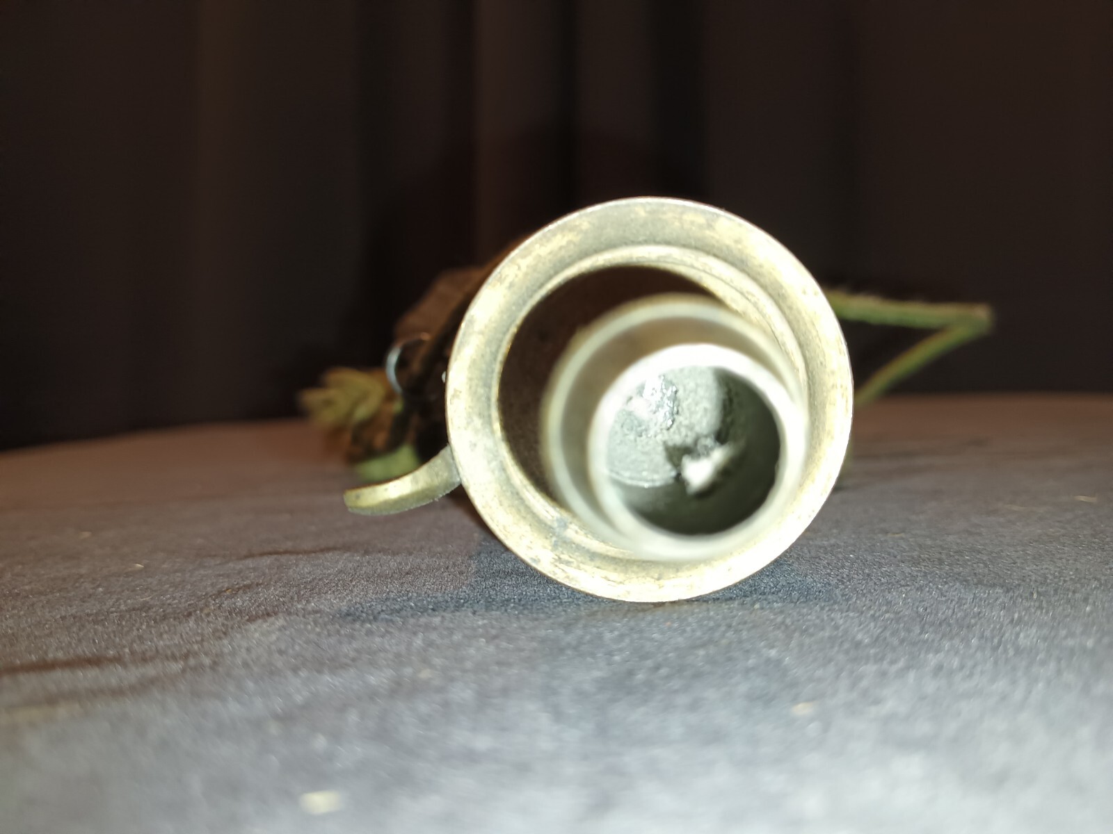 ANTIQUE CIVIL WAR Era Copper Brass BLACK POWDER FLASK