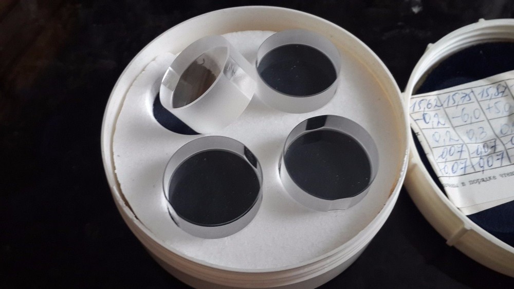 Optical Flat Parallel Set (Micrometer Calibration) 15.**mm Flächig Glass Platten