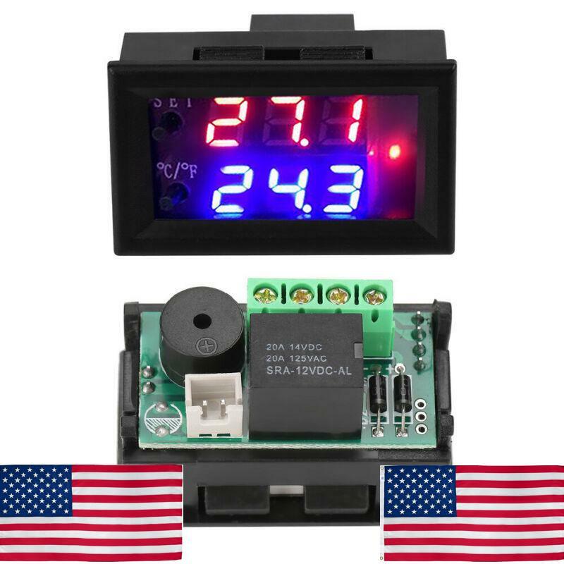Digital LED Microcomputer Thermostat Controller Switch Temperature Sensor 12V