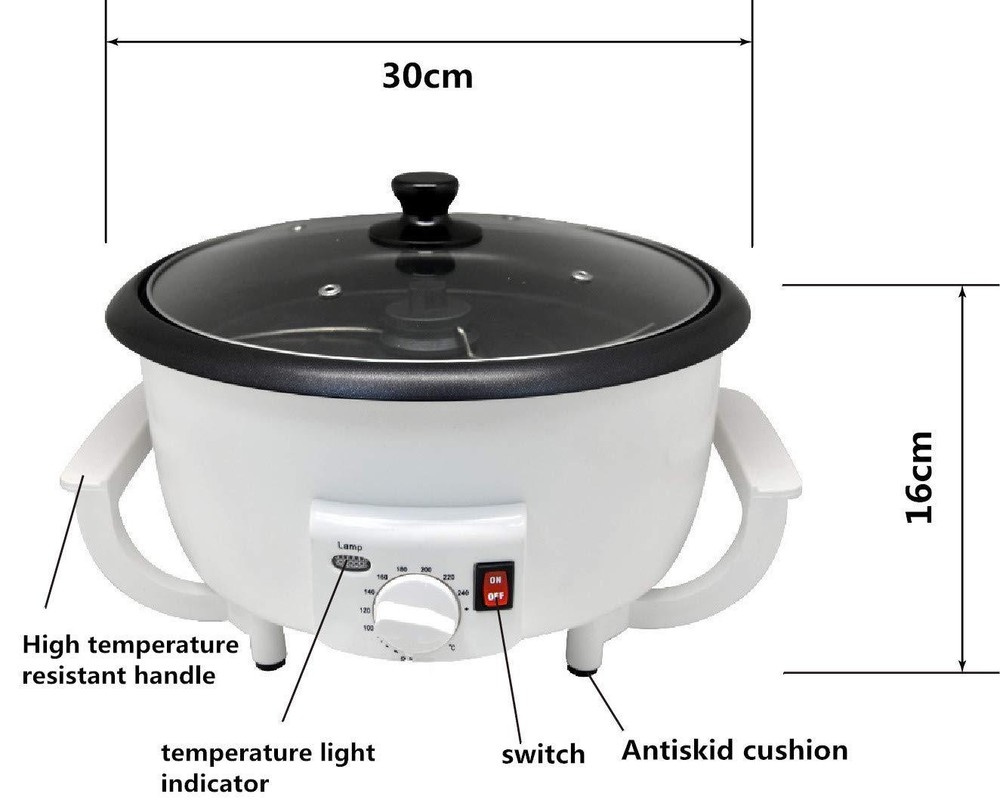 Coffee Bean Roaster Durable Bean Baking Roasting Machine Home Coffee Shop 110V