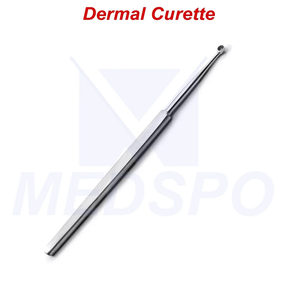 Dermal Curette Single End Scraper Surgical Dermatology Instruments NEW