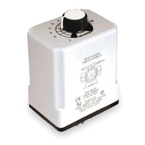 1 PC Dayton '1EGC3 Single Function Time Delay Relay, Octal, Off Delay, 1 Fu
