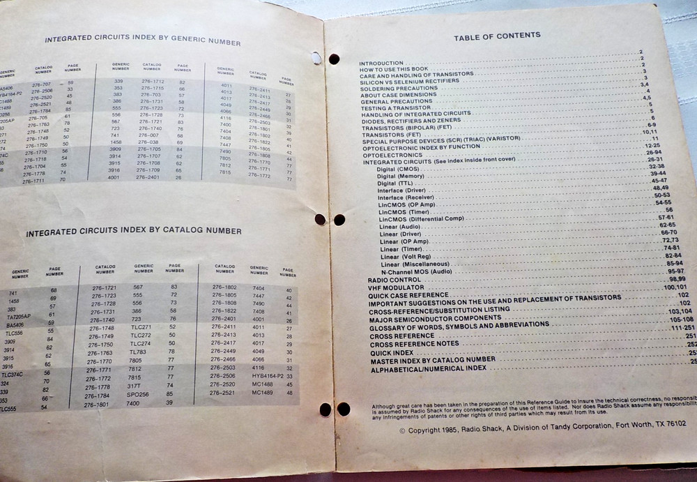 Archer Semiconductor Reference Guide 1986 Edition Radio Shack Inc.