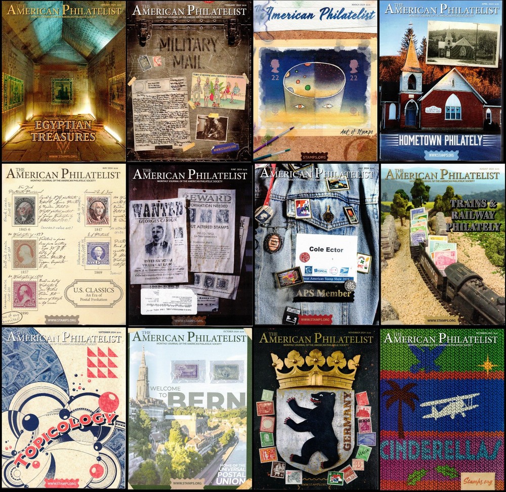 AMERICAN PHILATELIST 12 ISSUES 2024 ~ 1152 pages ~ Stamps, Covers, US, Worldwide