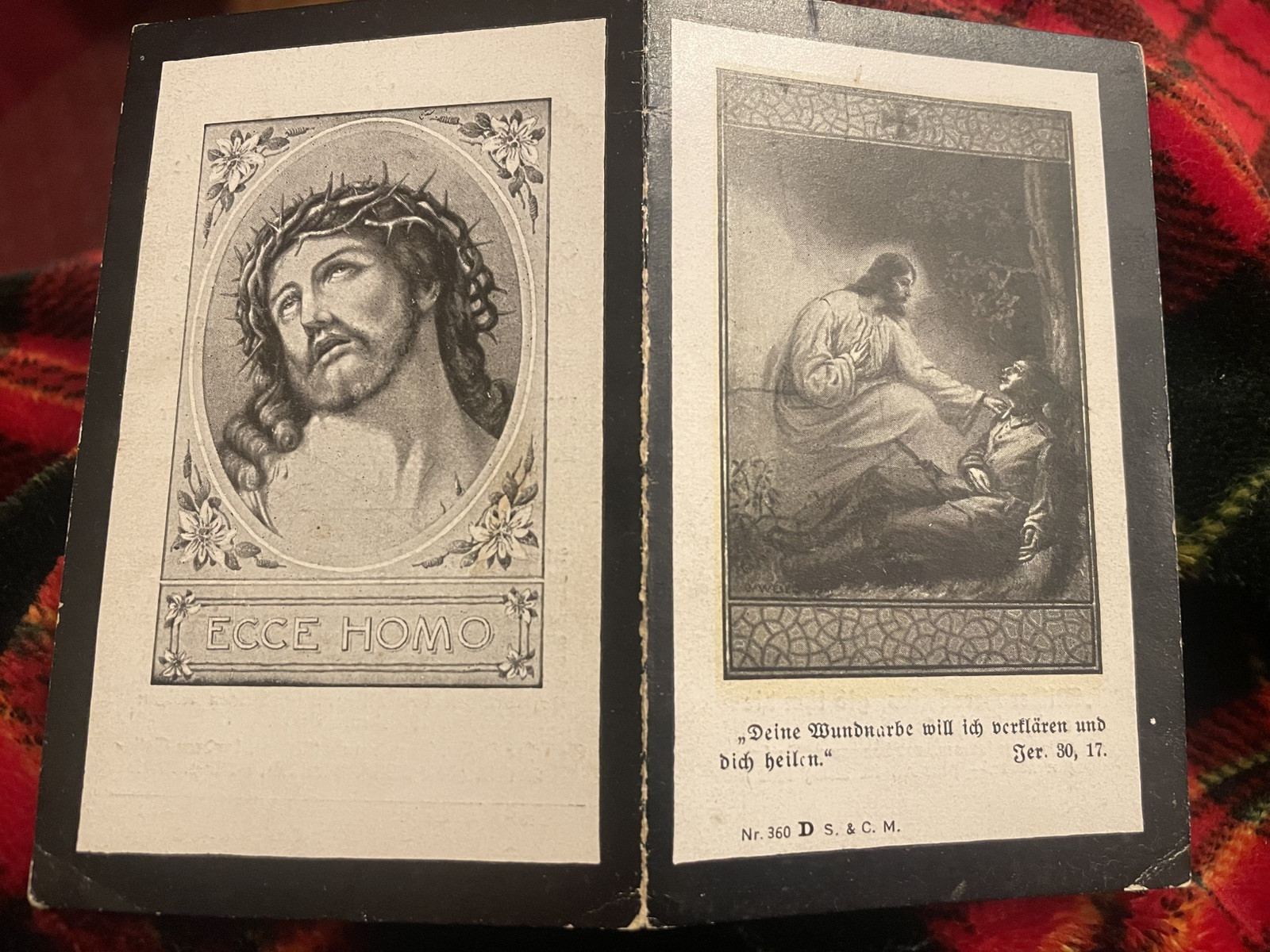 WW1 German Death Card Alois Reis 15th Bavarian Inf 7 August 1916 Allotting