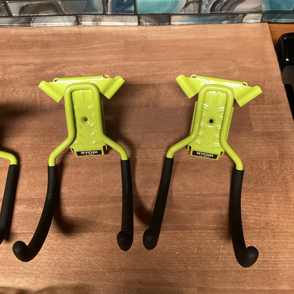 New Ryobi Link 4 Piece Set Hook Drill Wall Mount Storage Rack Tool - System Hang