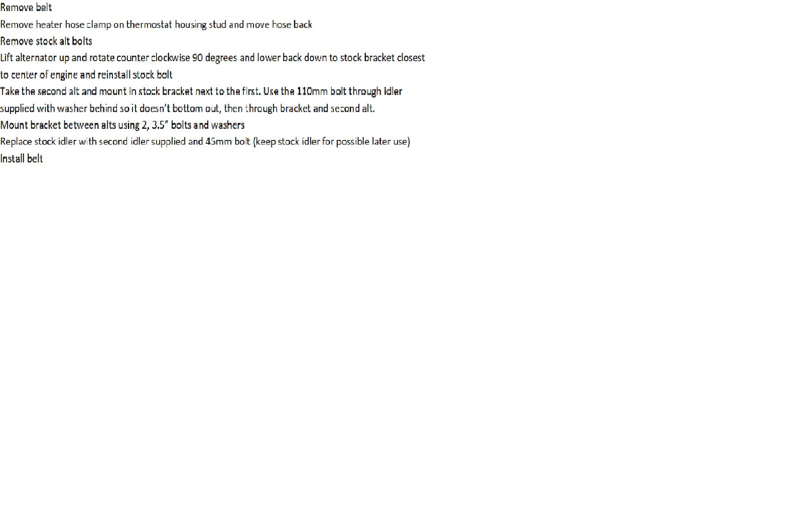 GM 4.3L Blazer / s10 Dual Alternator Bracket 1996-2005 (Read description)