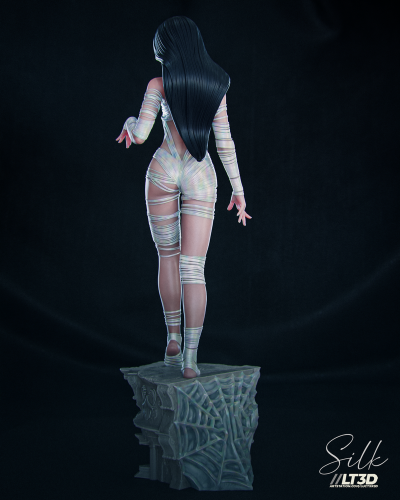 Silk (1) Unpainted 1/6 resin model kit and base abe
