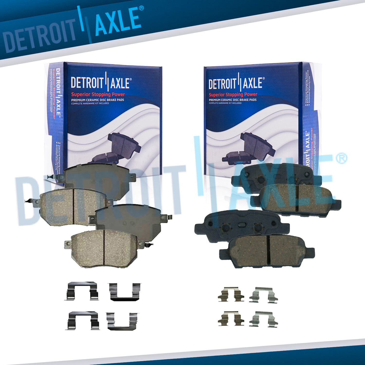 Front & Rear Ceramic Brake Pads for Nissan Altima Maxima Murano FX35 FX45