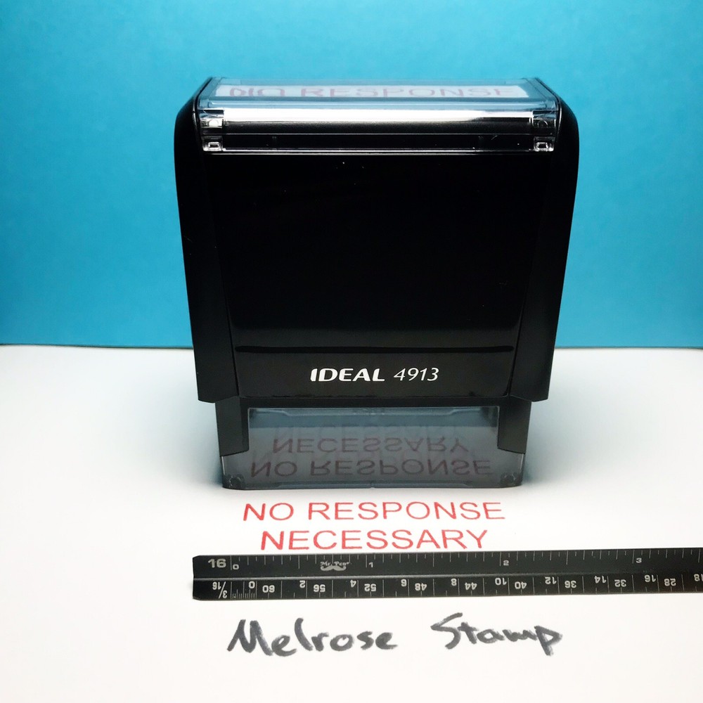 No Response Necessary Rubber Stamp Red Ink Self Inking Ideal 4913