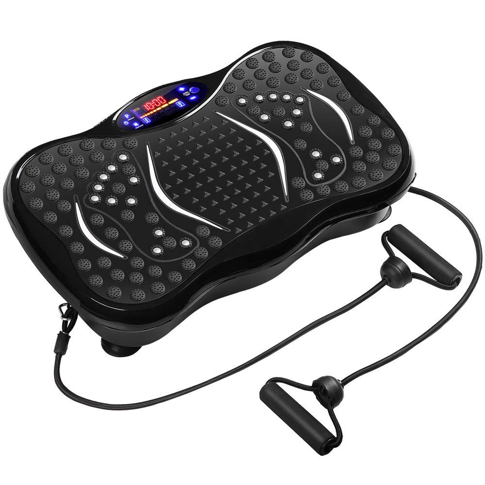 Vibration Plate Exercise Machine Shaking Whole Body Mini Workout Platform Black
