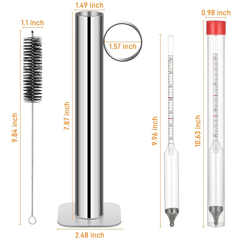 Maple Syrup Hydrometer Test Cup Kit, High Accuracy Hydrometer Maple Syrup Densit