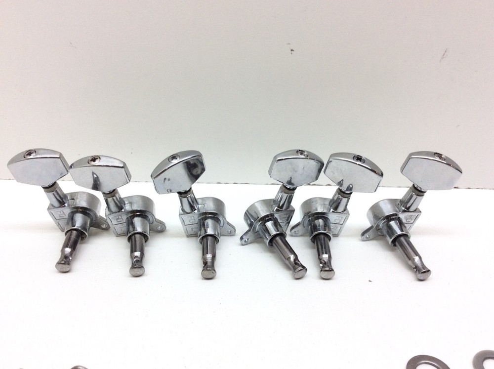 SumDirect Guitar String Tuning Pegs Tuner Machine Heads Knobs 3R3L 6 Pack Chrome