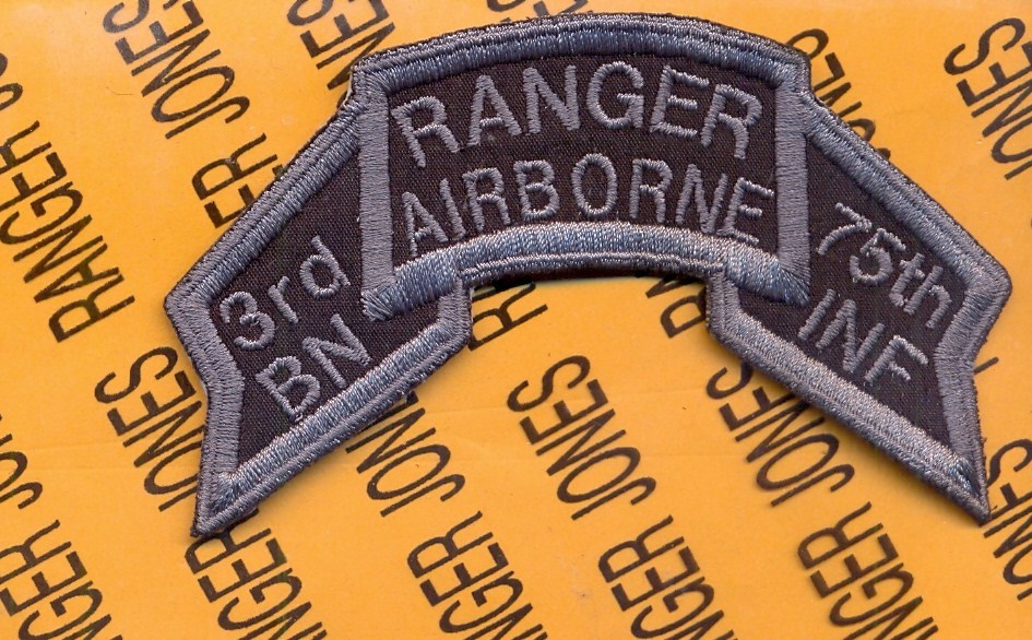 3rd Bn 75th Infantry AIRBORNE RANGER Regiment Error scroll patch w/o Hook ACU